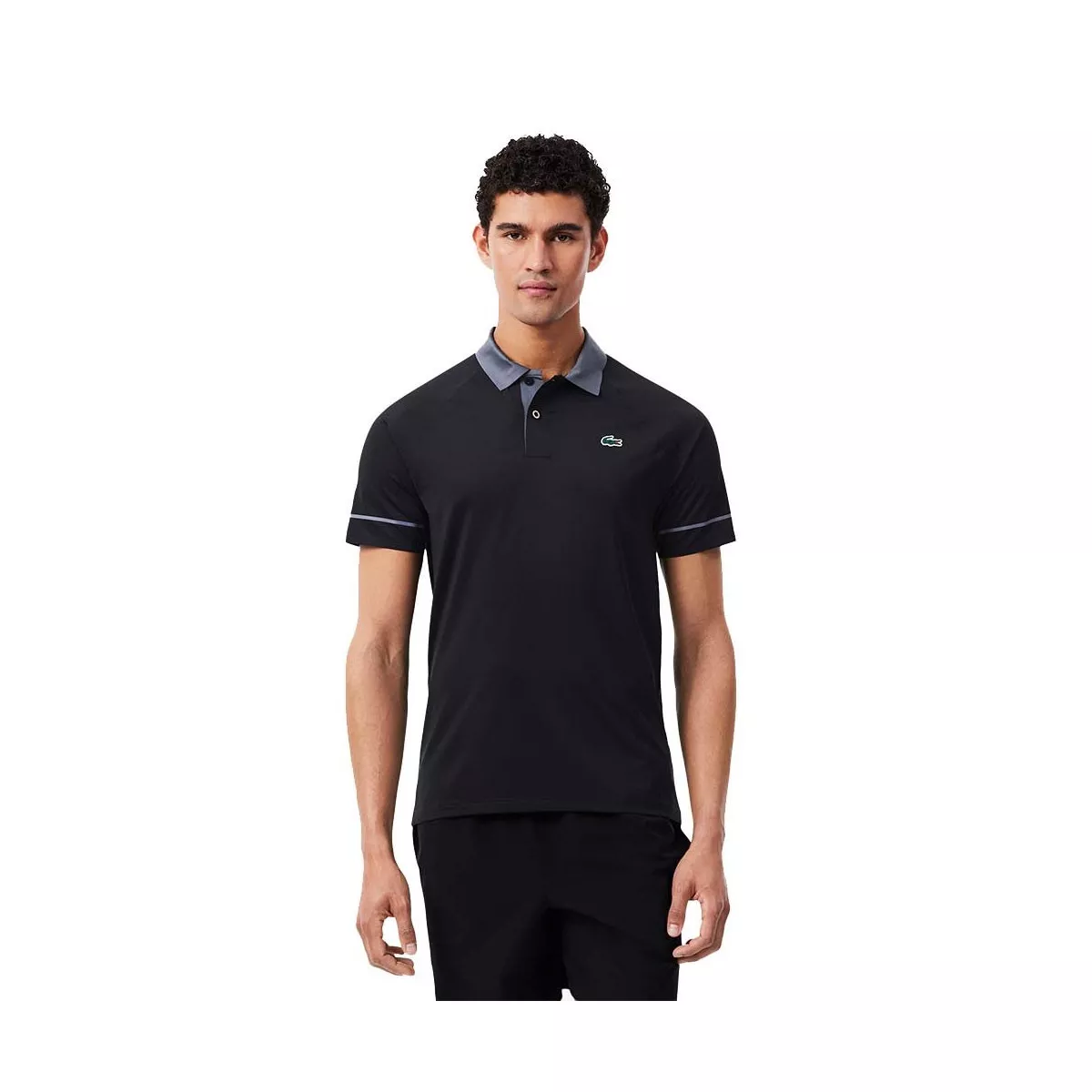 Polo Lacoste Padel Novak Djokovic On Court Nero / Grigio