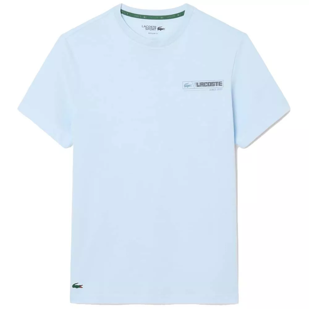 T-Shirt Lacoste Sport Ultra Dry Stampata Azzurro / Blu
