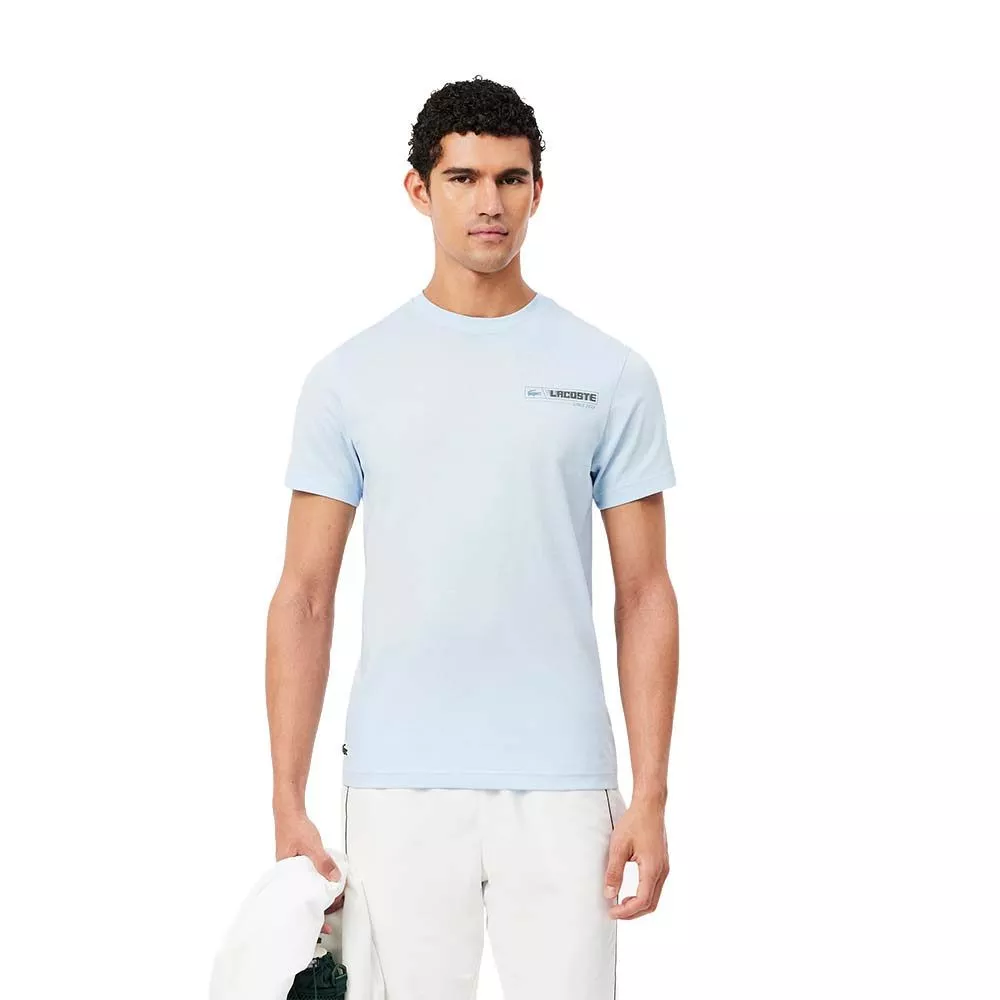 T-Shirt Lacoste Sport Ultra Dry Stampata Azzurro / Blu