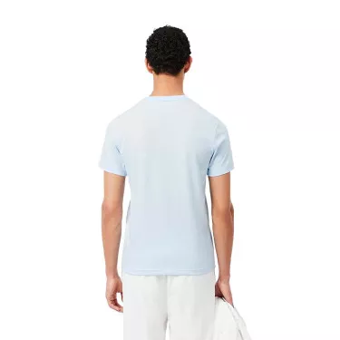 T-Shirt Lacoste Sport Ultra Dry Stampata Azzurro / Blu