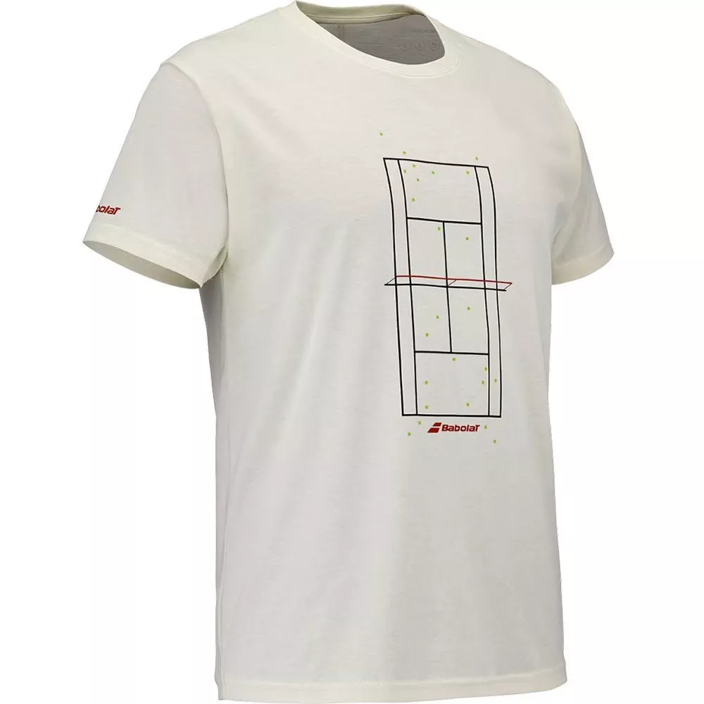 T-shirt Babolat Exercise Message Crema
