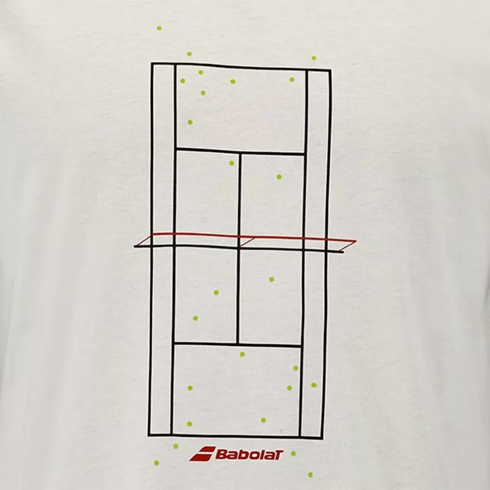 T-shirt Babolat Exercise Message Crema