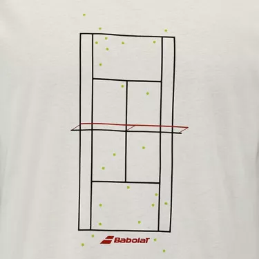 T-shirt Babolat Exercise Message Crema