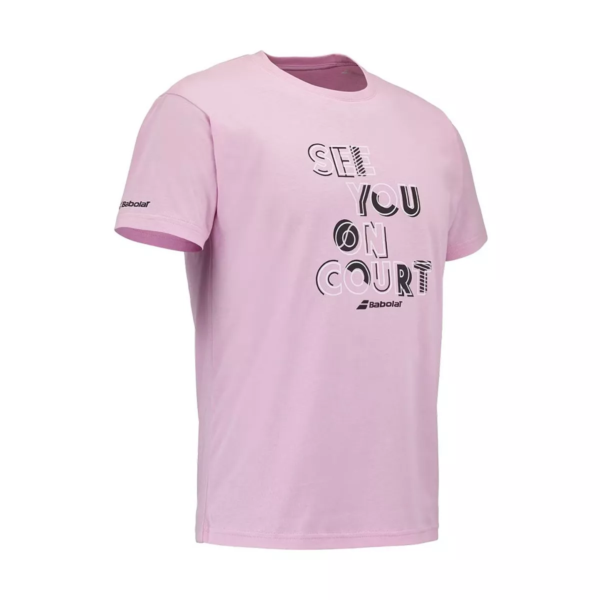 T-Shirt Babolat Exercise Message Rosa