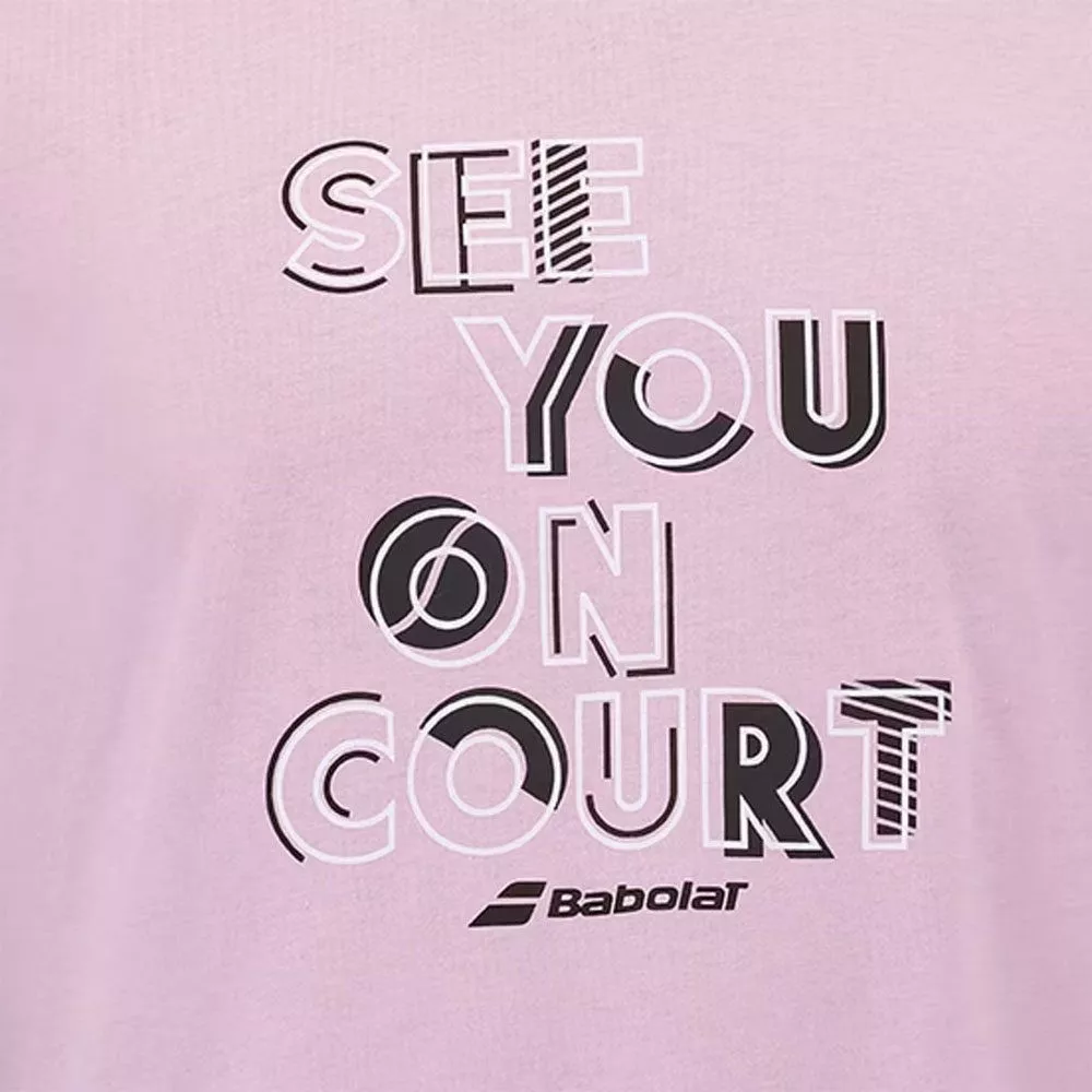 T-Shirt Babolat Exercise Message Rosa