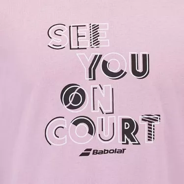 T-Shirt Babolat Exercise Message Rosa