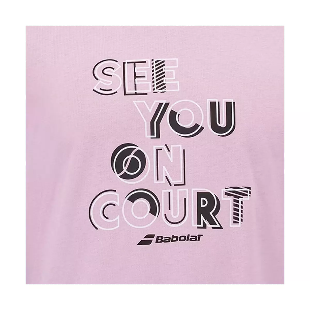 T-Shirt Babolat Exercise Message Rosa