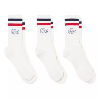 Calzini Lunghi Lacoste Bianchi (3 paia)