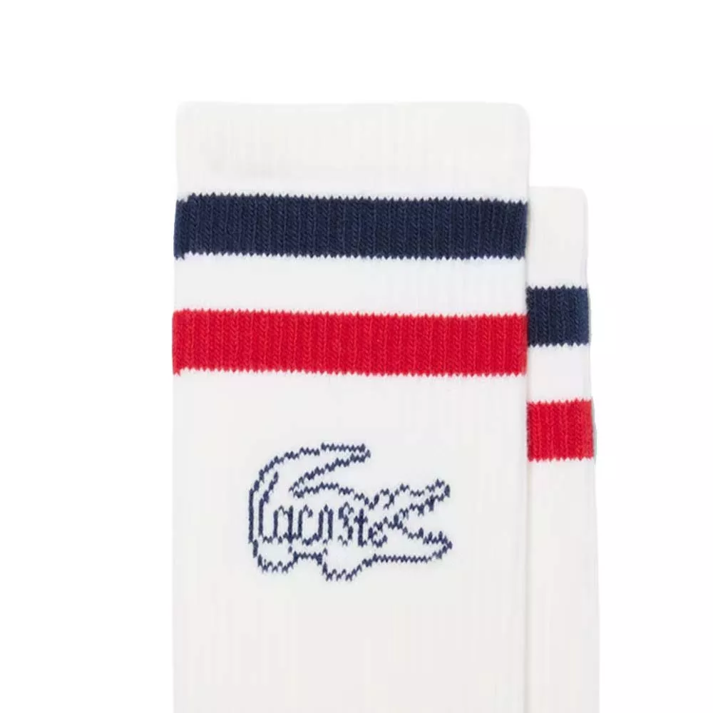 Calzini Lunghi Lacoste Bianchi (3 paia)