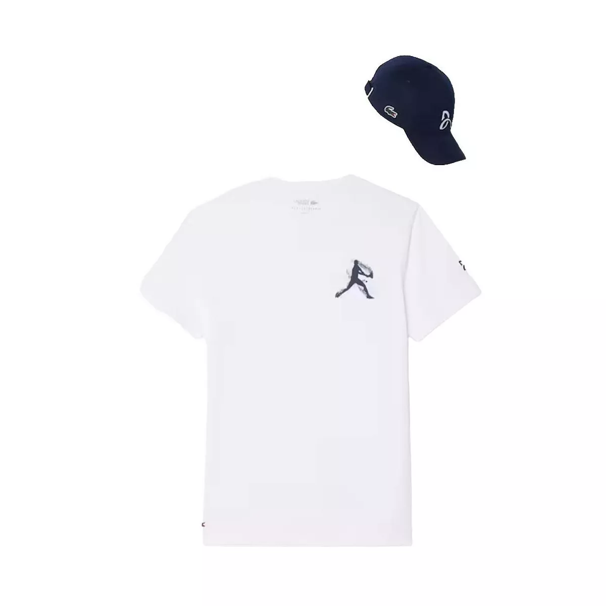 Pack T-Shirt + Cappellino Lacoste Padel x Novak Djokovic Bianco