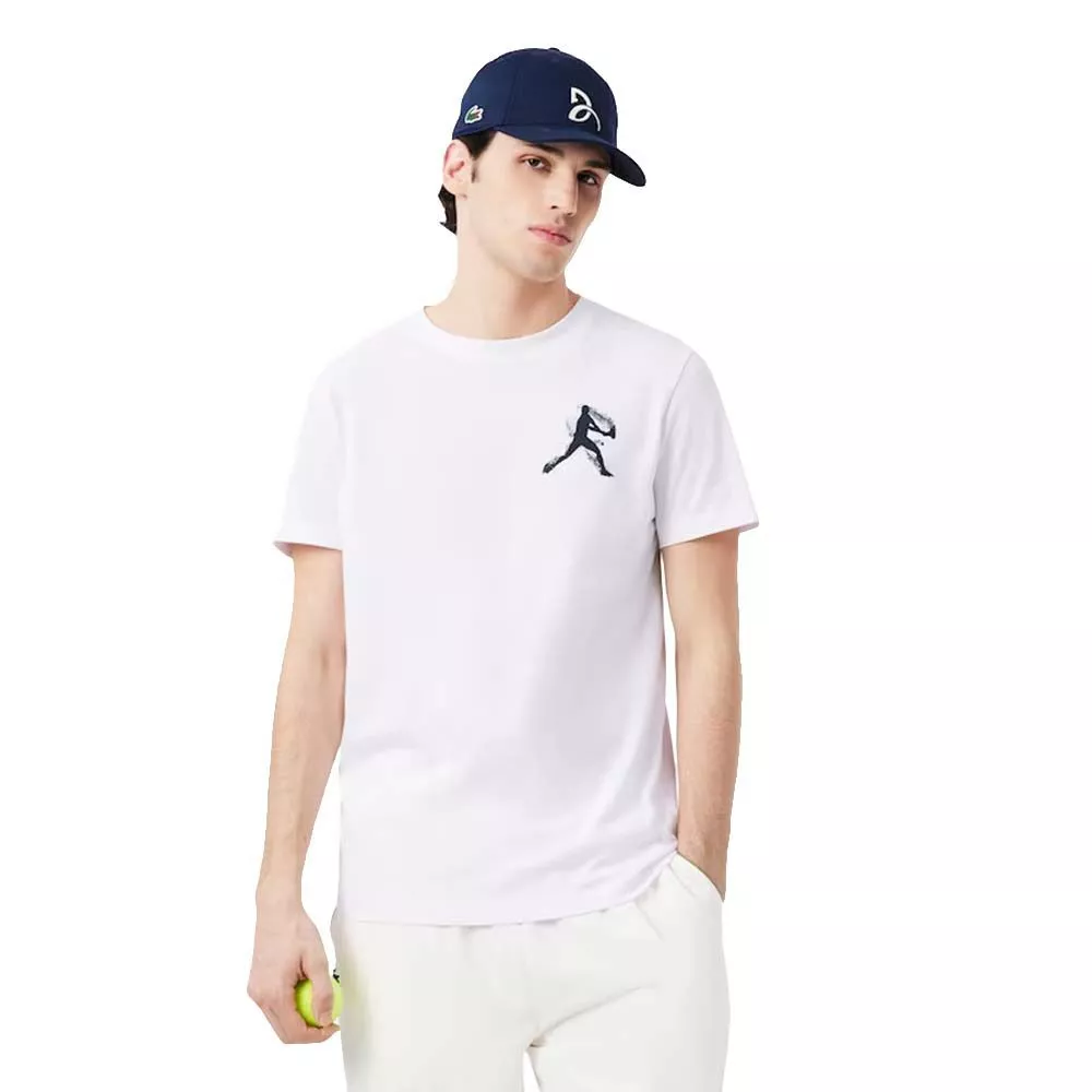 Pack T-Shirt + Cappellino Lacoste Padel x Novak Djokovic Bianco