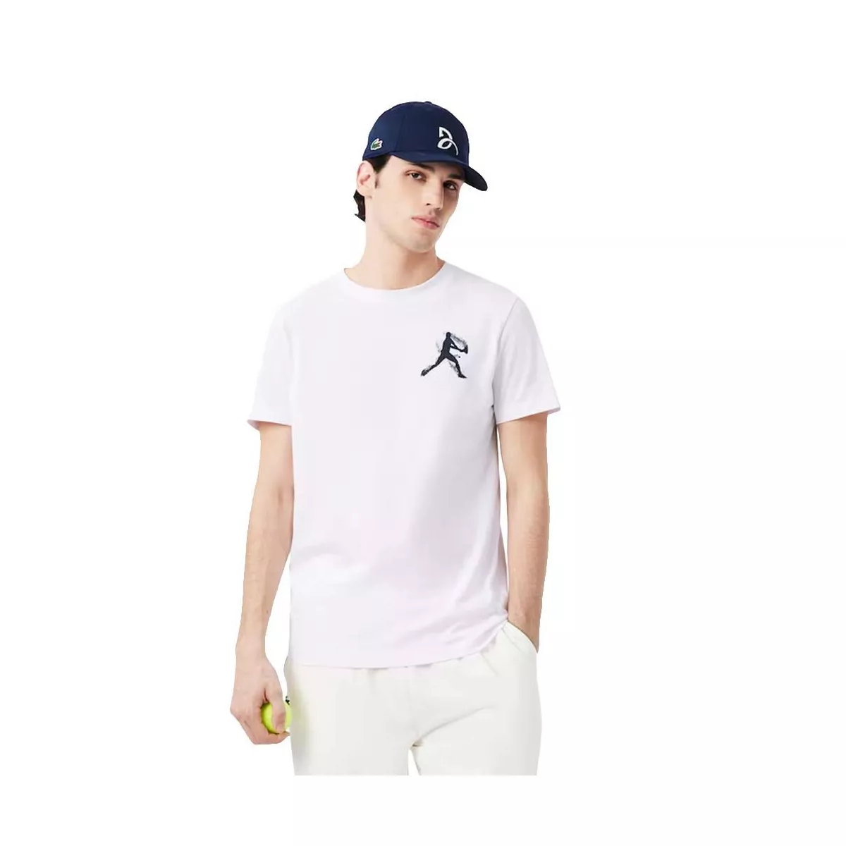 Pack T-Shirt + Cappellino Lacoste Padel x Novak Djokovic Bianco