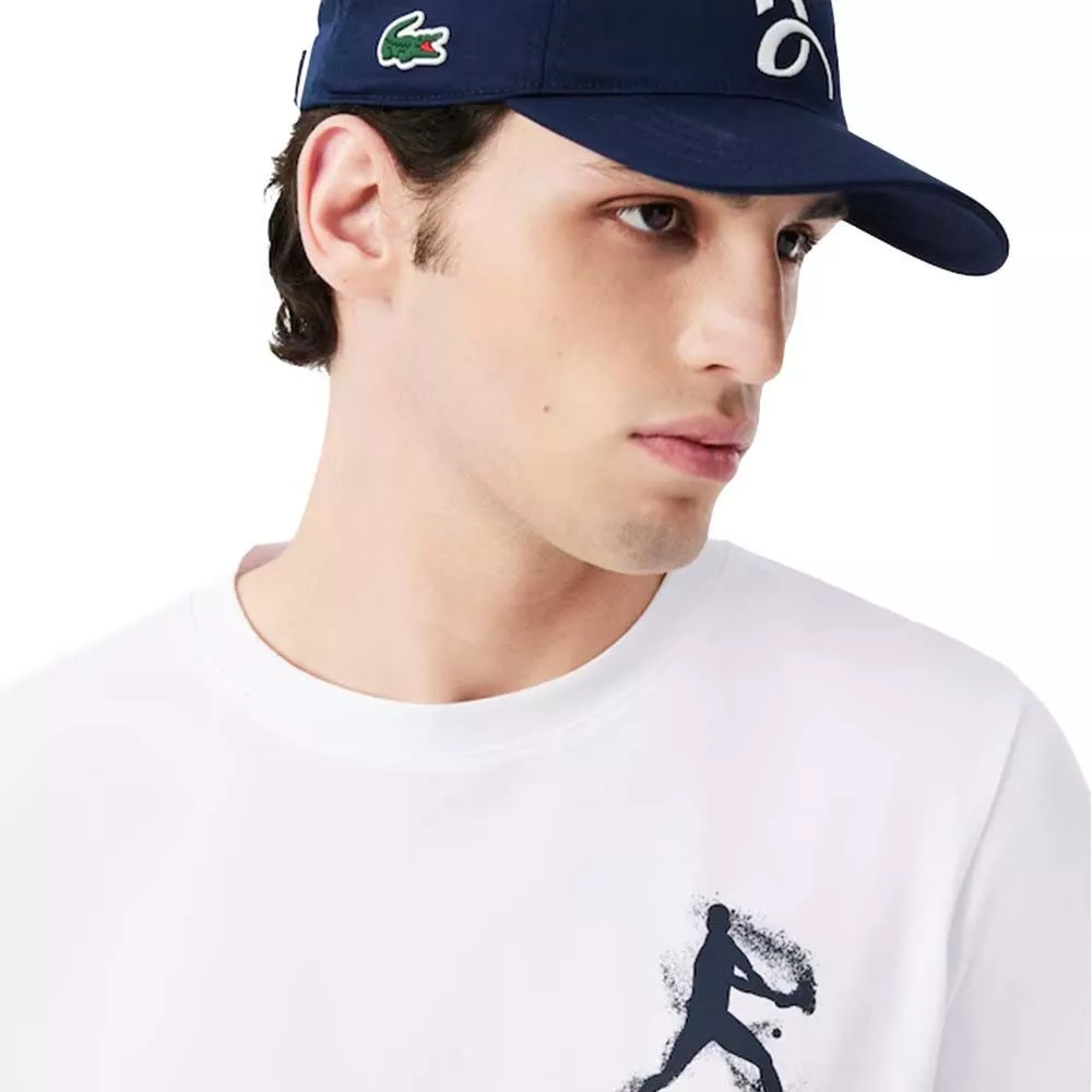 Pack T-Shirt + Cappellino Lacoste Padel x Novak Djokovic Bianco