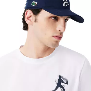 Pack T-Shirt + Cappellino Lacoste Padel x Novak Djokovic Bianco