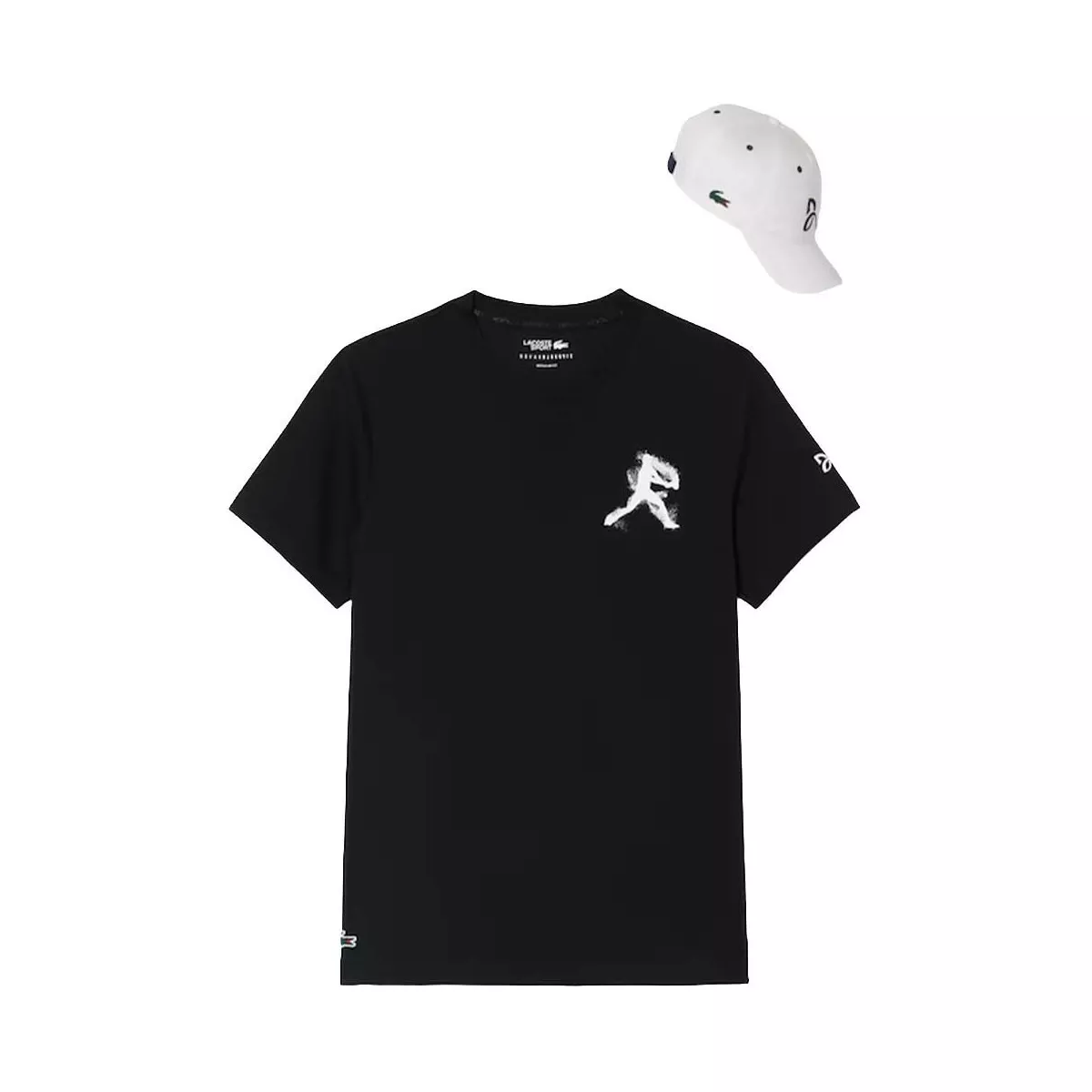 Pack Maglietta + Cappellino Lacoste Padel x Novak Djokovic Nero