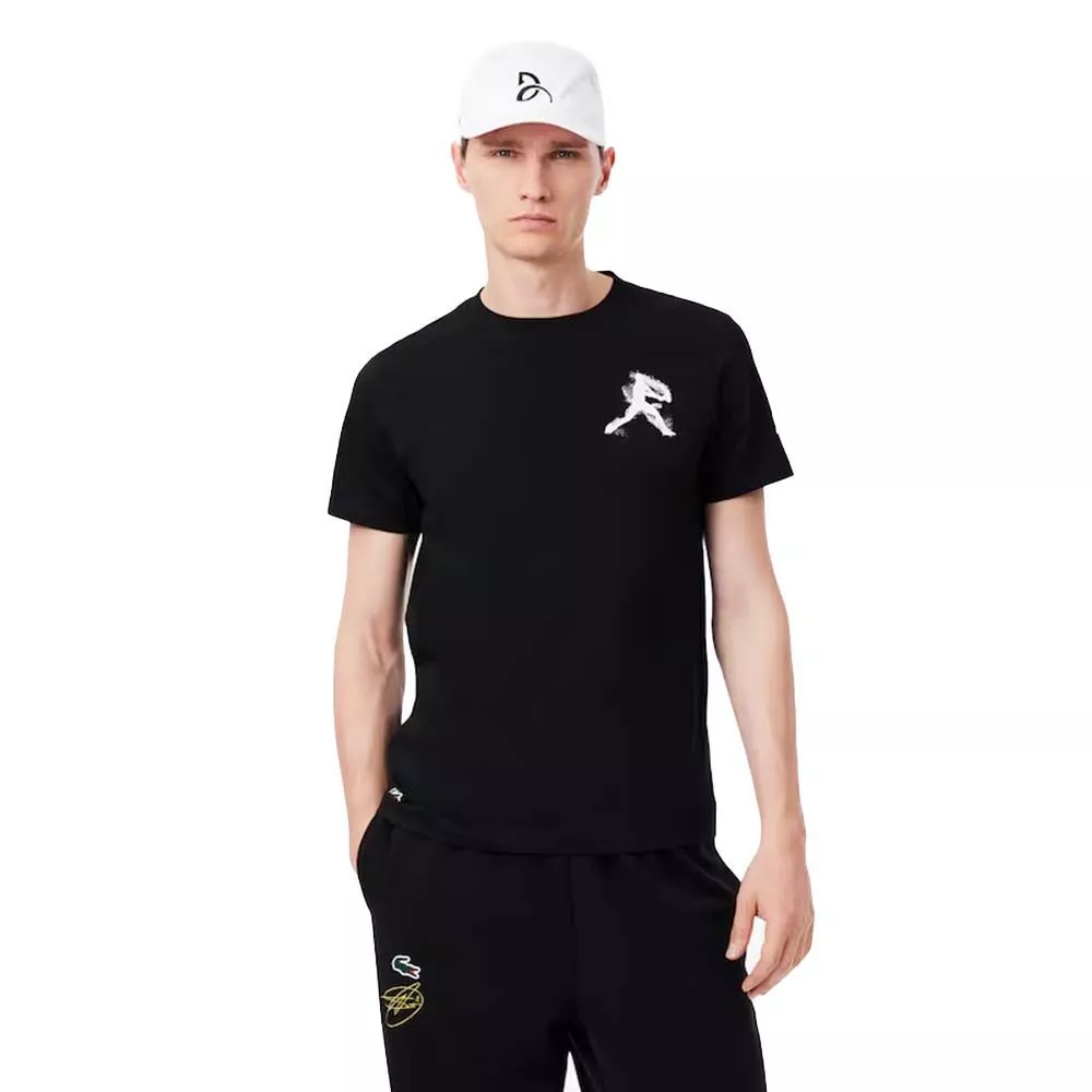 Pack Maglietta + Cappellino Lacoste Padel x Novak Djokovic Nero