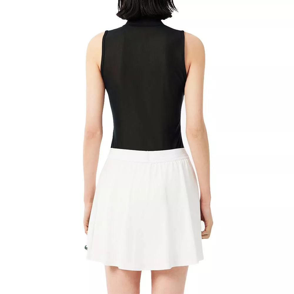 Polo Lacoste Padel Donna Senza Maniche Nero