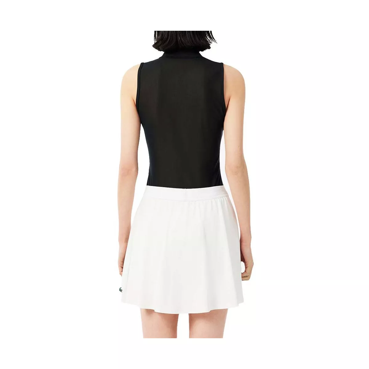 Polo Lacoste Padel Donna Senza Maniche Nero