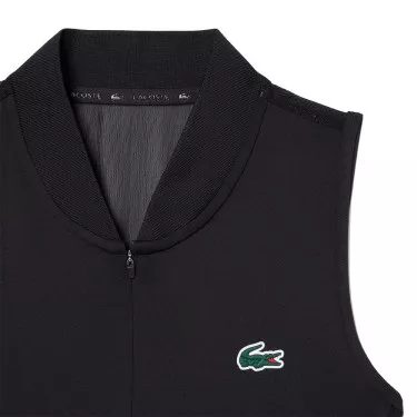 Polo Lacoste Padel Donna Senza Maniche Nero