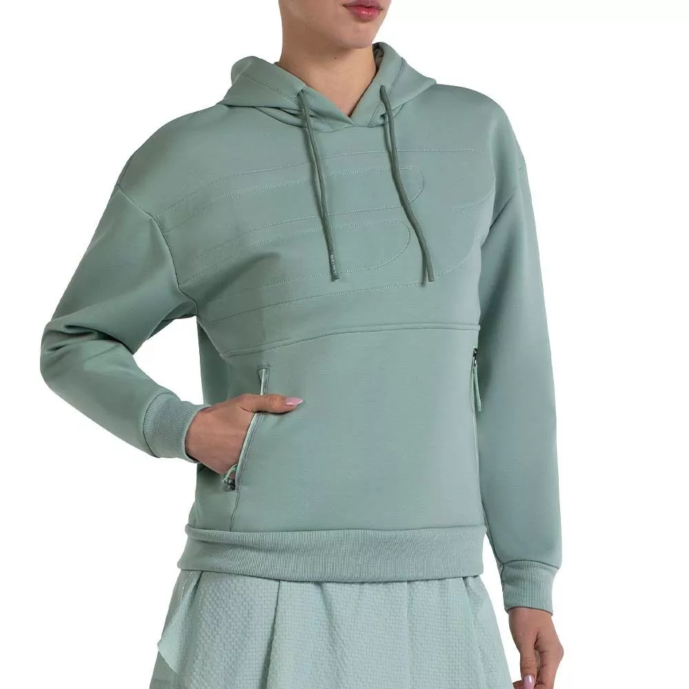 Felpa con cappuccio Bullpadel Donna Eolia Verde