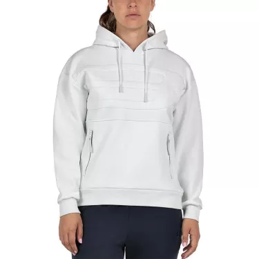 Felpa con Cappuccio Bullpadel Donna Eolia Bianca