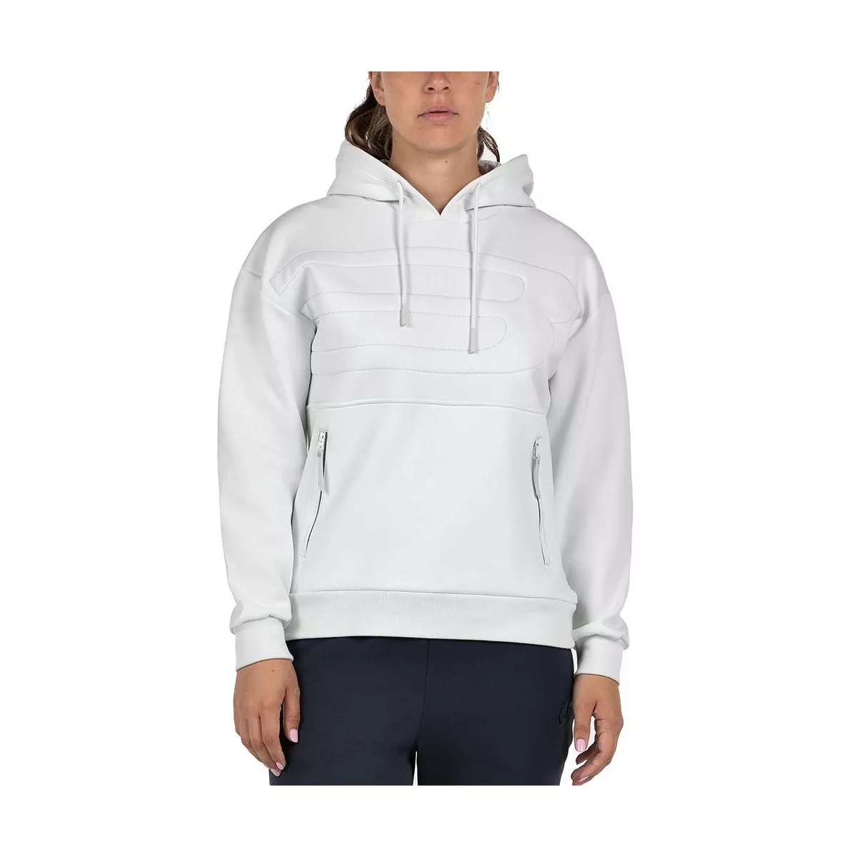 Felpa con Cappuccio Bullpadel Donna Eolia Bianca