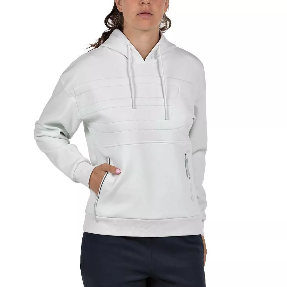 Felpa con Cappuccio Bullpadel Donna Eolia Bianca