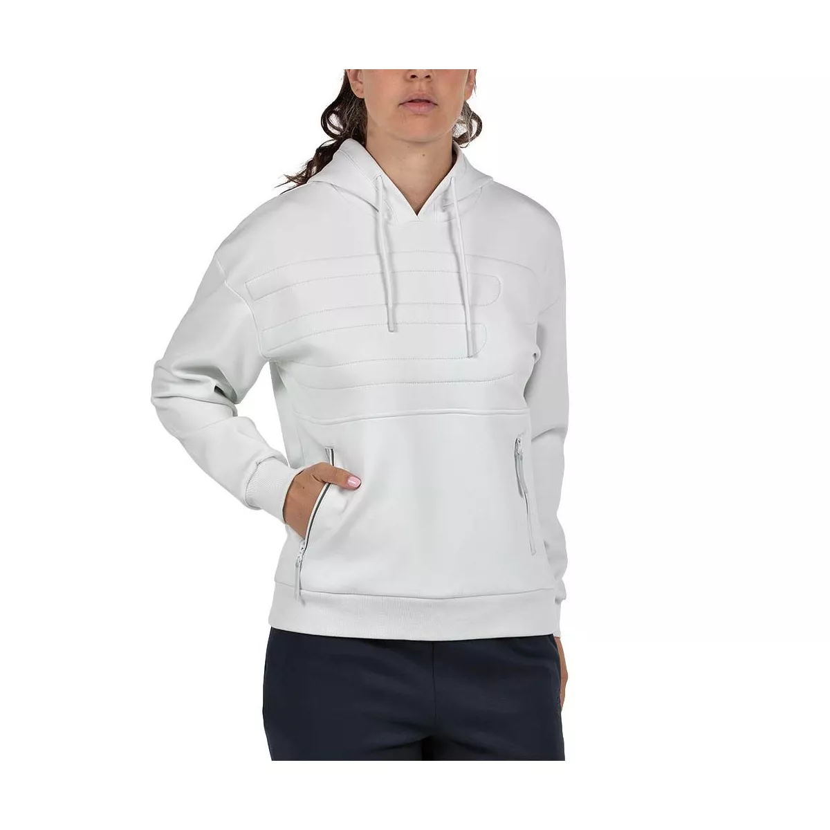 Felpa con Cappuccio Bullpadel Donna Eolia Bianca