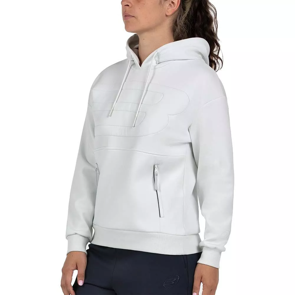 Felpa con Cappuccio Bullpadel Donna Eolia Bianca