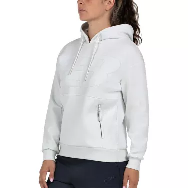 Felpa con Cappuccio Bullpadel Donna Eolia Bianca