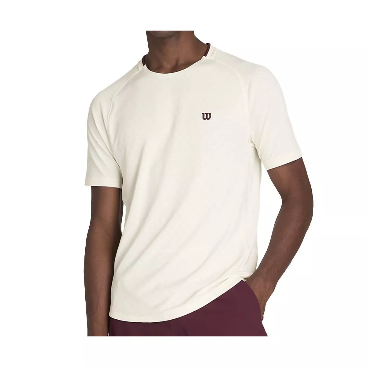 T-shirt Wilson Serve Out Uomo Bianco sporco da Padel