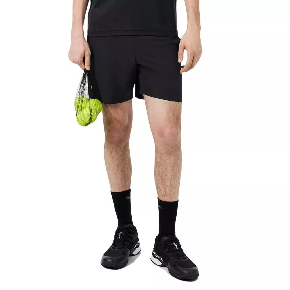 Short Lacoste Padel Ultra Dry Riflettente Nero