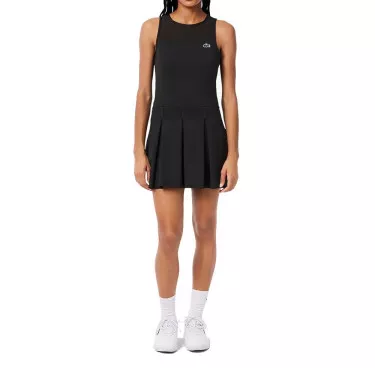 Abito Lacoste Padel Plissettato Nero