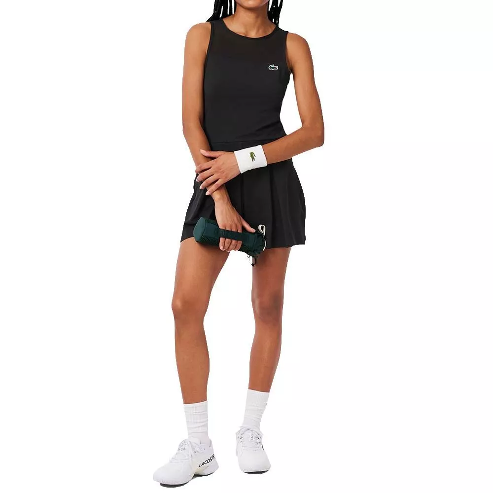 Abito Lacoste Padel Plissettato Nero