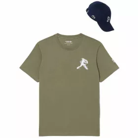 Set T-shirt + Cappellino Lacoste Padel x Novak Djokovic Kaki