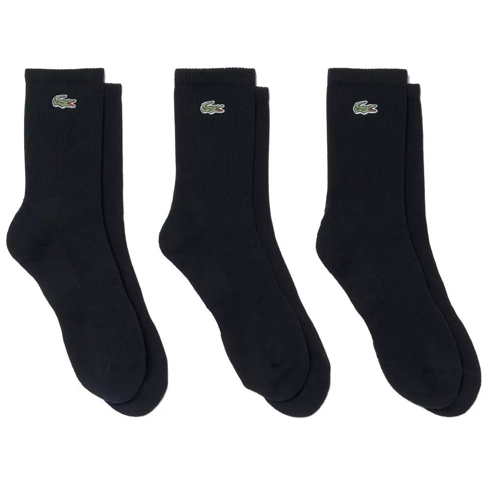 Calze Lacoste Sport Lunghe Nere (3 paia)