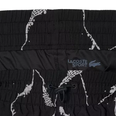Pantaloncini Lacoste Tennis Stampa Riflettente Donna Neri