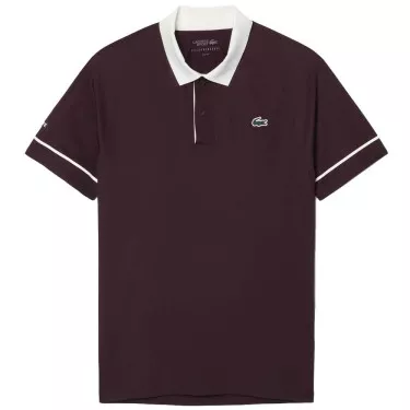 Polo Lacoste Tennis Novak Djokovic On Court Marrone / Bianco