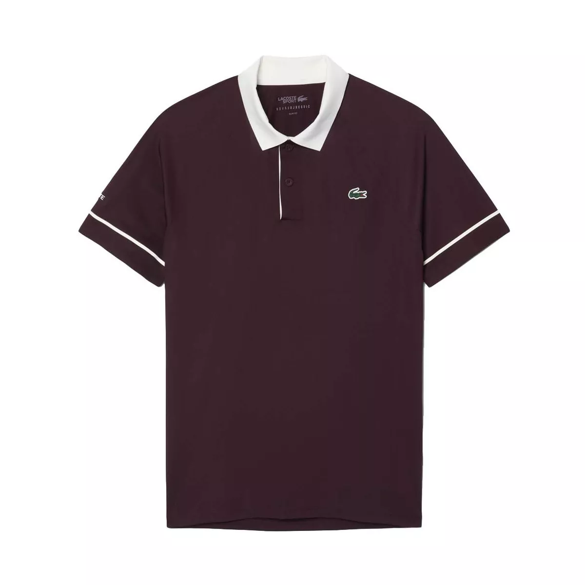 Polo Lacoste Tennis Novak Djokovic On Court Marrone / Bianco