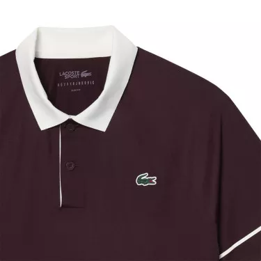 Polo Lacoste Tennis Novak Djokovic On Court Marrone / Bianco