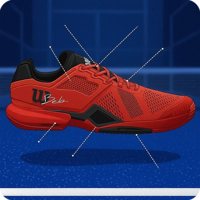 Anatomia di una scarpa da padel
